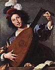 Bernardo Strozzi Lute Player painting